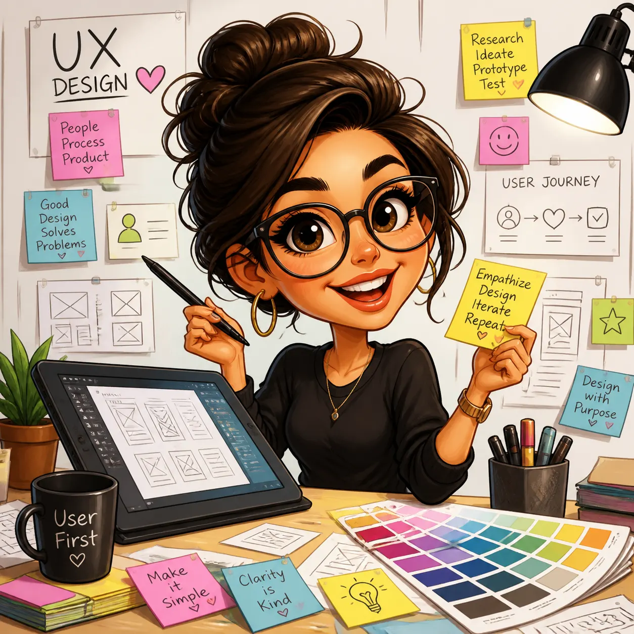 Sample output for Make an Exaggerated Career Caricature