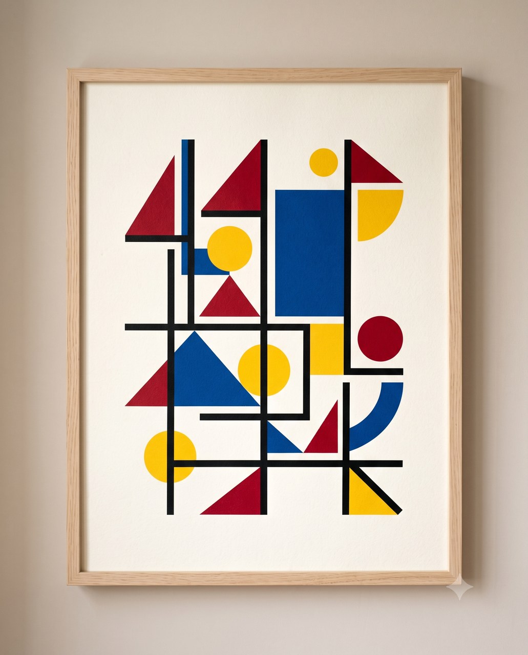 Listing sample for Flux Prompt for Bauhaus Geometric Art (style concept; not an end-user likeness)