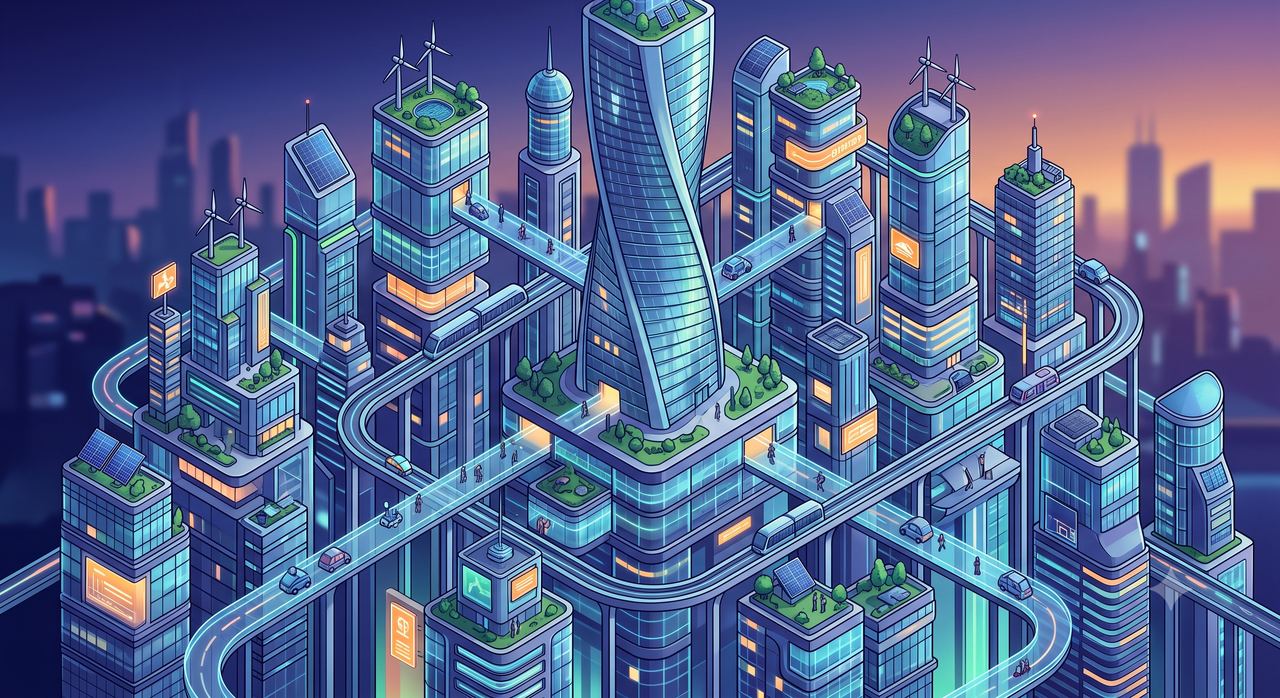 Sample output for Isometric City Art (Flux)