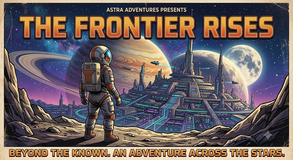 Sample output for Retro Sci-Fi Poster Art (Flux)