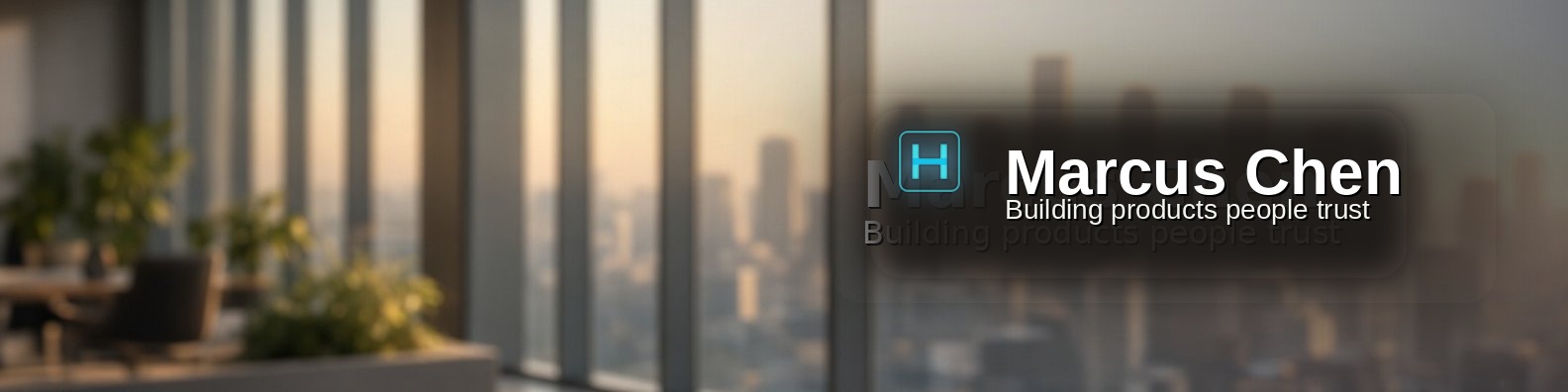Sample output for LinkedIn Banner · Name + Personal Tagline