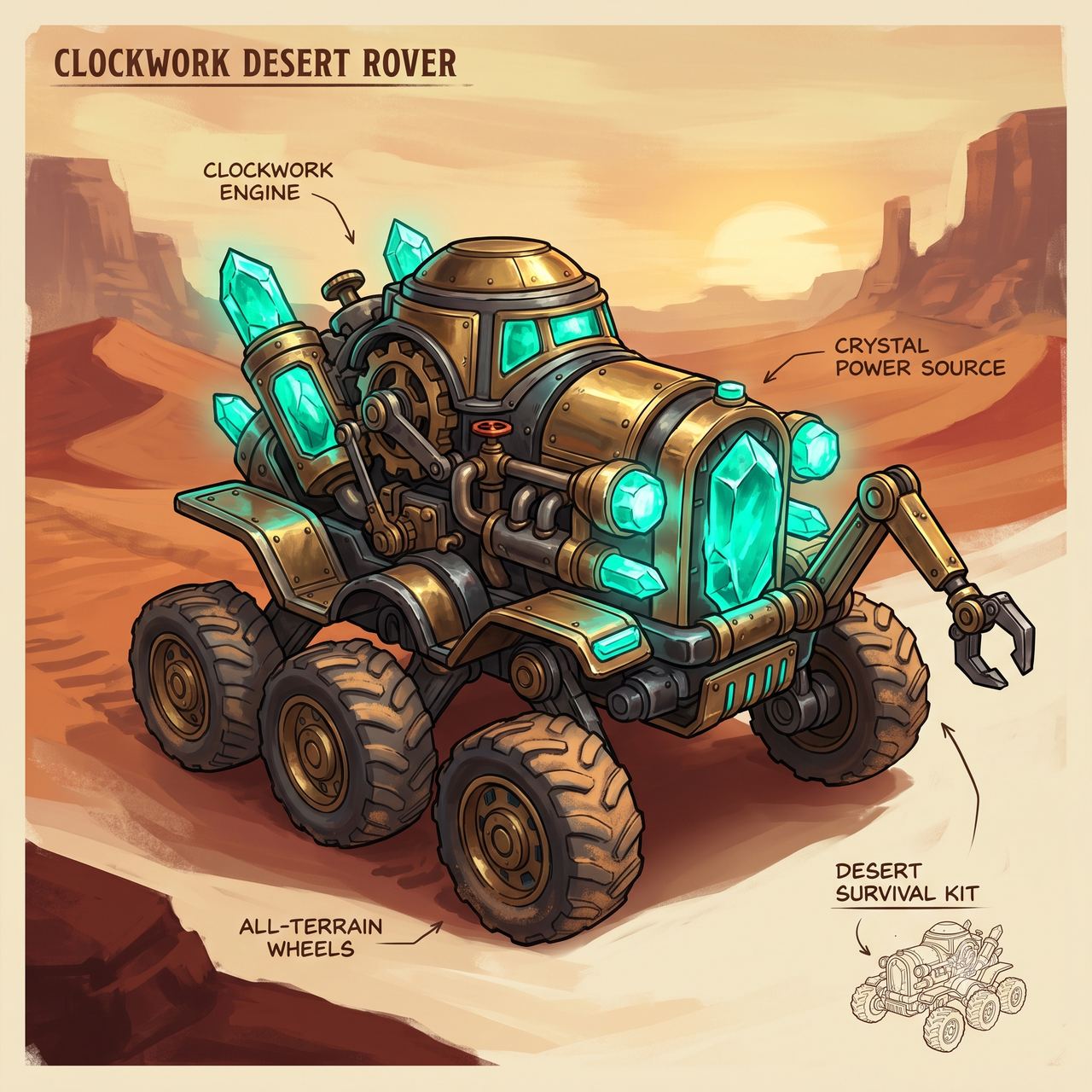Listing sample for Midjourney Prompt for Game Asset Concepts (style concept; not an end-user likeness)