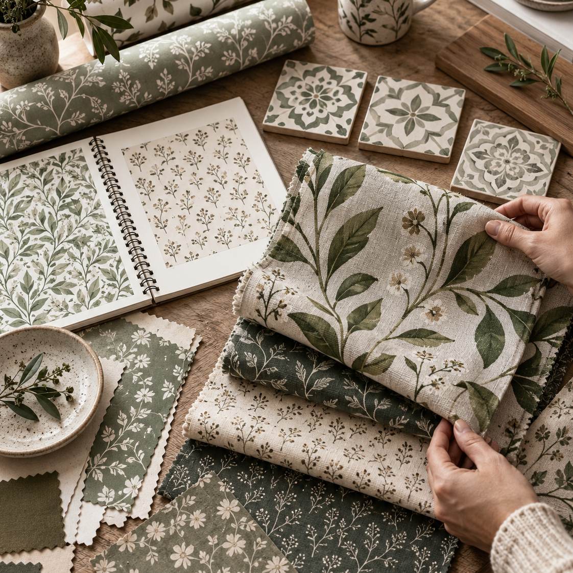 Listing sample for Midjourney Prompt for Seamless Patterns (style concept; not an end-user likeness)