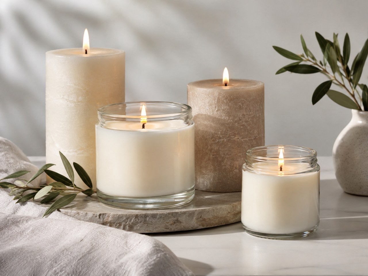 Sample output for Midjourney Product Photo Prompt — Candles