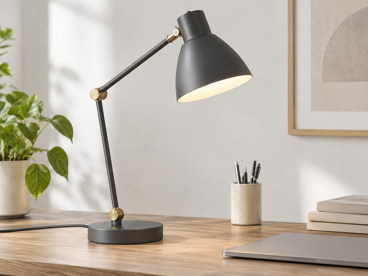 Sample output for Midjourney Product Photo Prompt — Desk Lamp