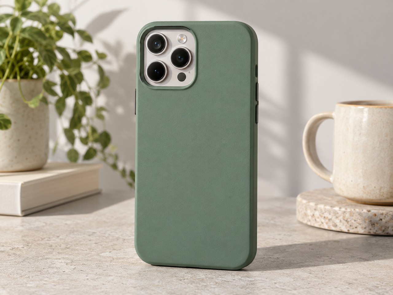 Product showcase sample for Midjourney Prompt for Phone Case Product Photography (style concept; not an end-user likeness)