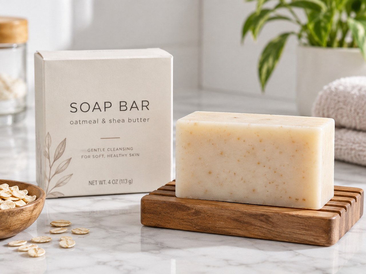 Product showcase sample for Midjourney Prompt for Soap Bar Product Photography (style concept; not an end-user likeness)
