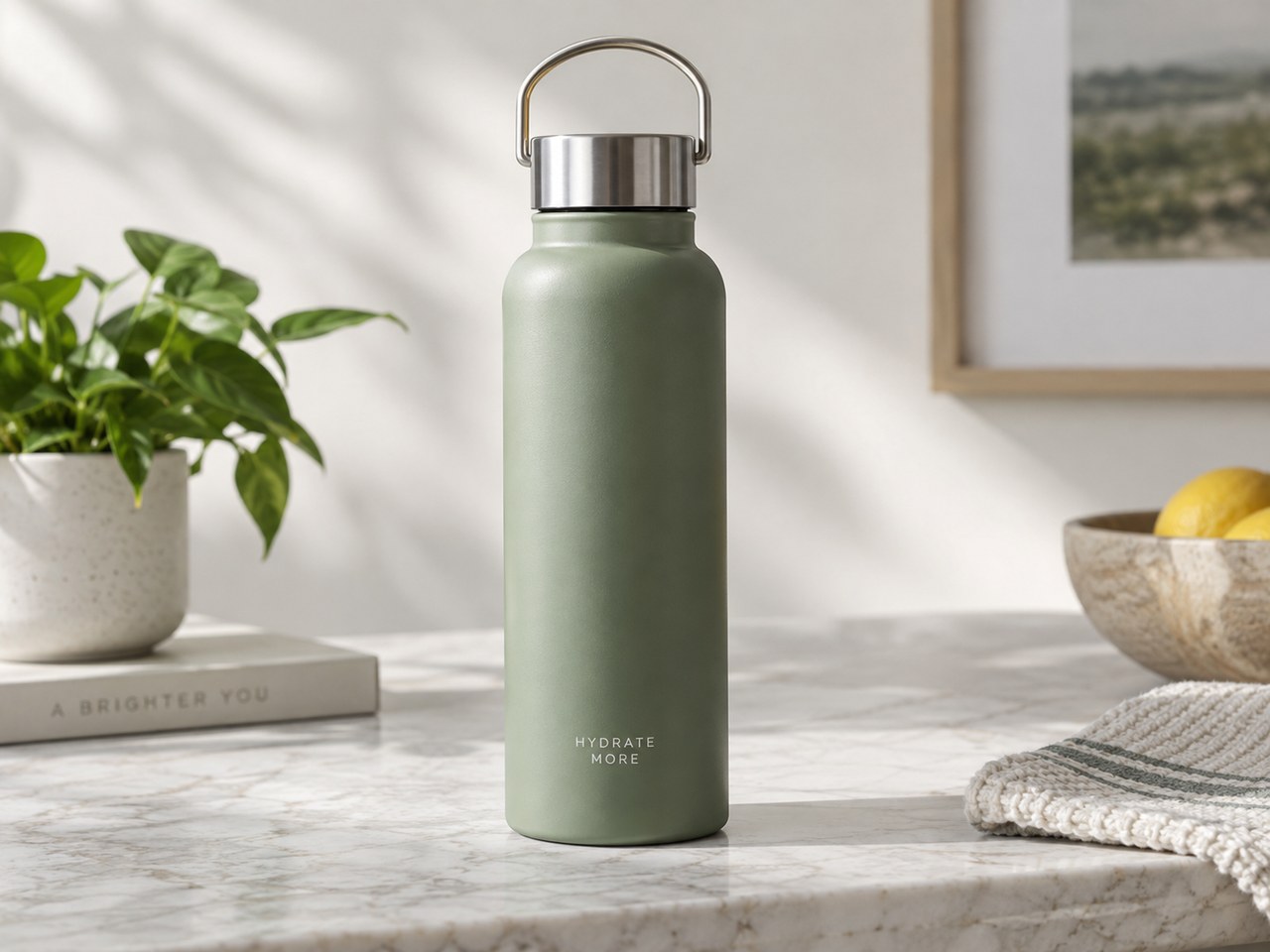 Sample output for Midjourney Product Photo Prompt — Water Bottle
