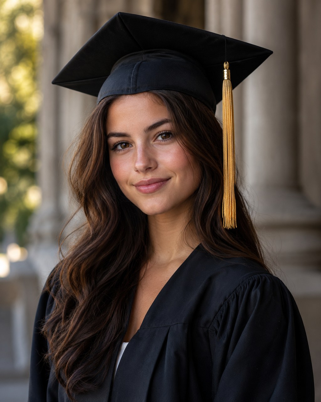 Listing sample for ChatGPT Prompt for Graduation Portrait Styling (Editorial Contrast) (style concept; not an end-user likeness)