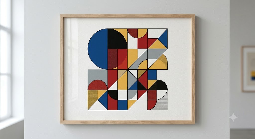 Sample output for Bauhaus Geometric Art (SD)