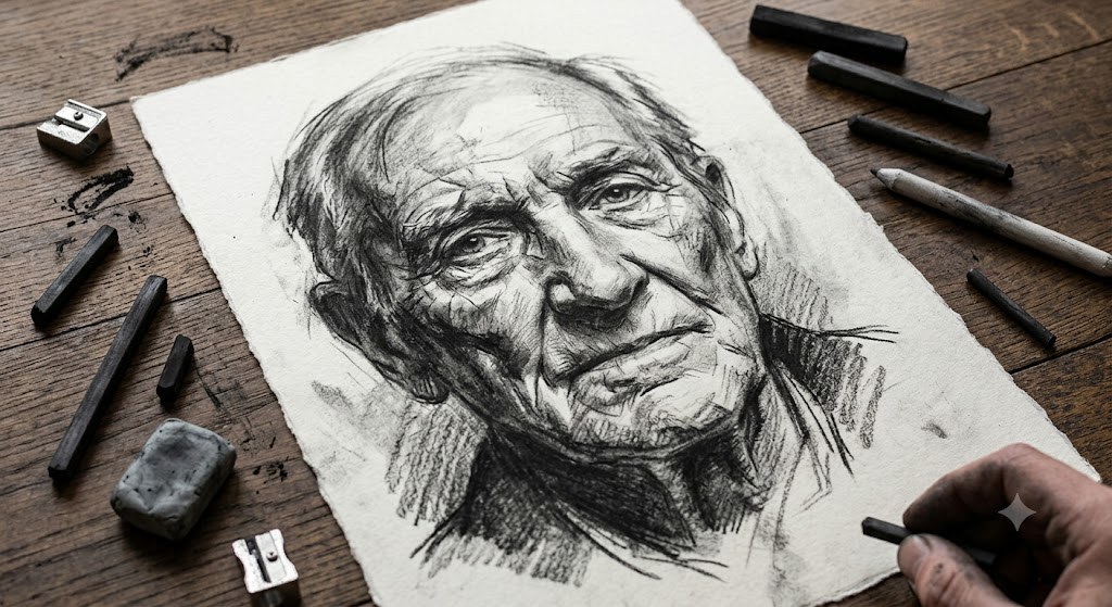 Sample output for Charcoal Sketch Art (SD)