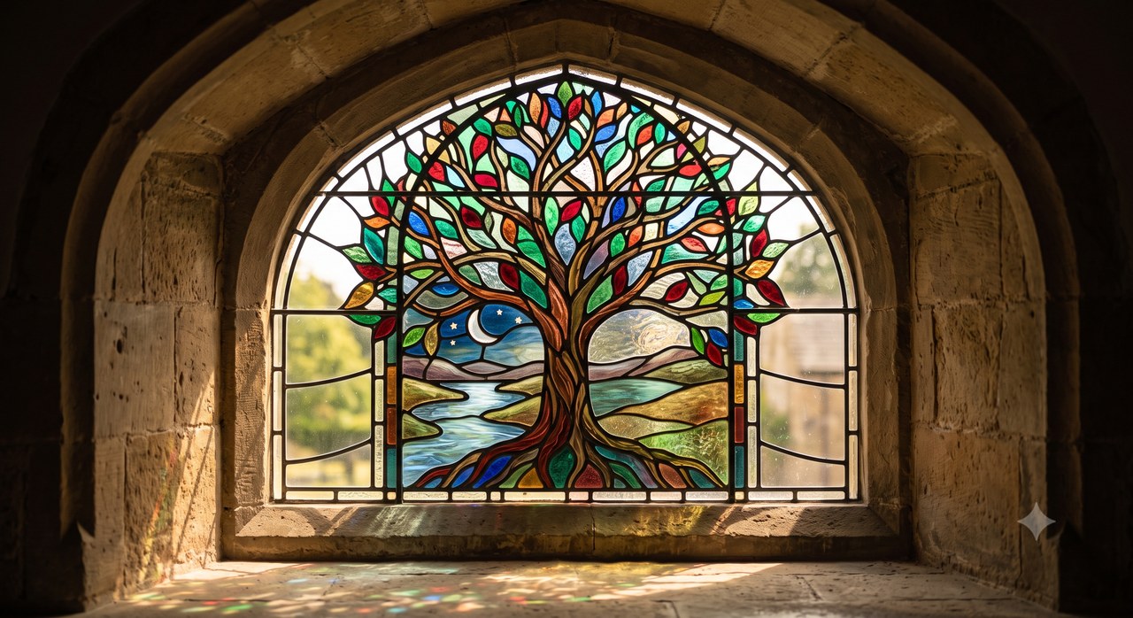 Sample output for Stained Glass Window Art (SD)
