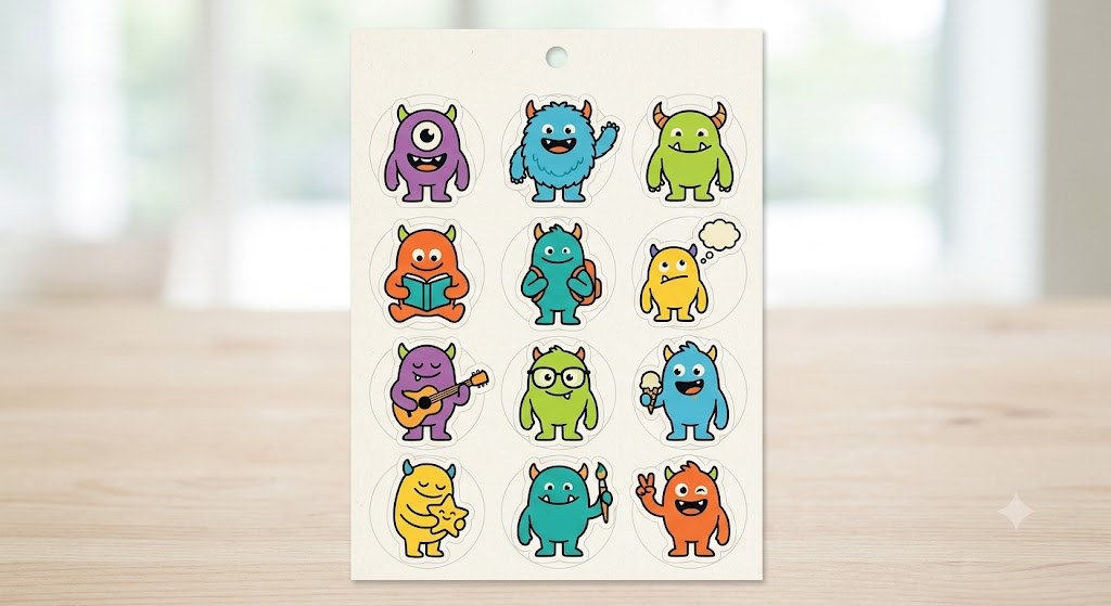 Listing sample for Stable Diffusion Prompt for Vector Sticker Sheet Art (style concept; not an end-user likeness)